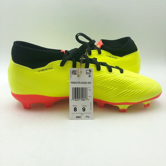 Adidas Men's Predator League Mid Soccer Cleats Size 8 Yellow Black NWOB - Picture 4 of 11